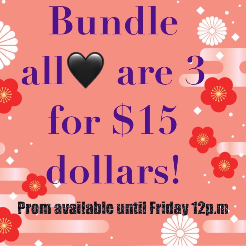 All 🖤 are 3 for $15! 🥳🤩 YES YES